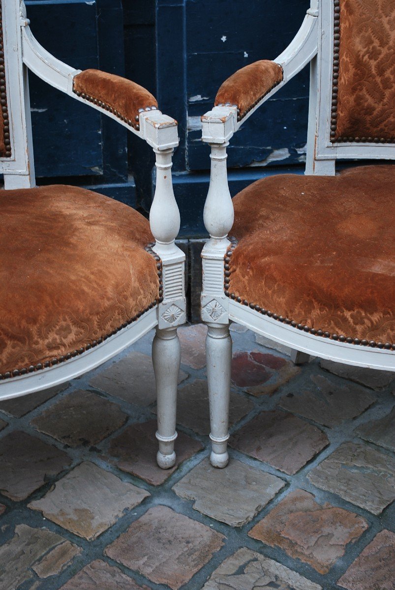 Suite Of 4 Directoire Period Armchairs  -photo-5