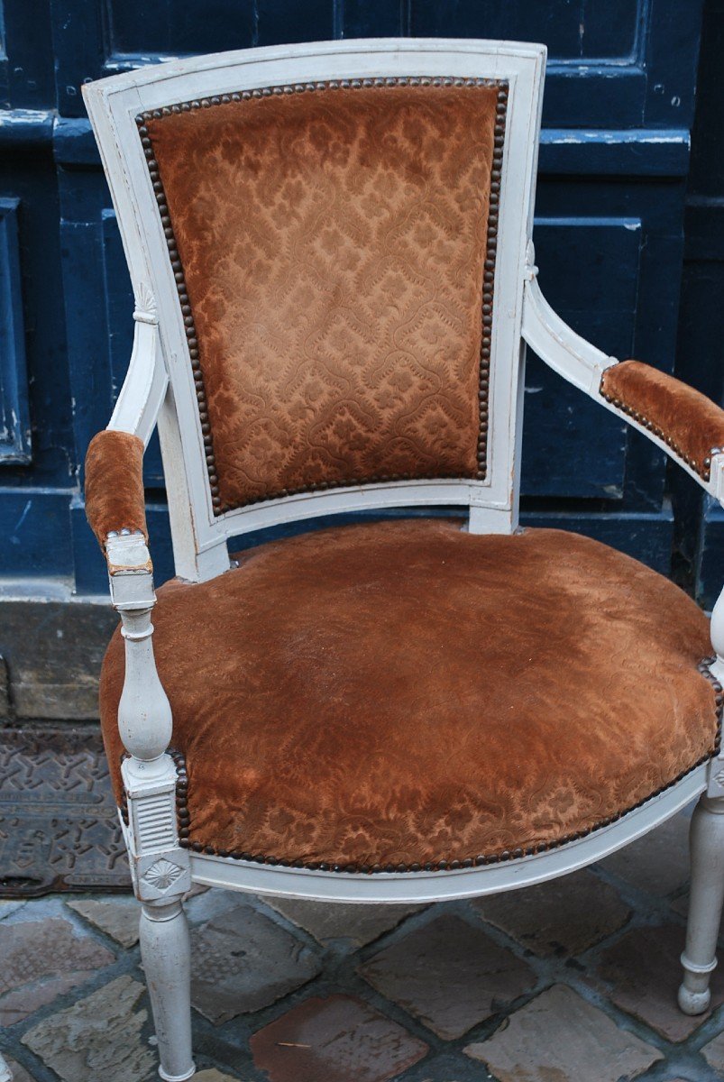 Suite Of 4 Directoire Period Armchairs  -photo-6