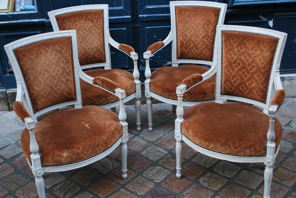 Suite Of 4 Directoire Period Armchairs  