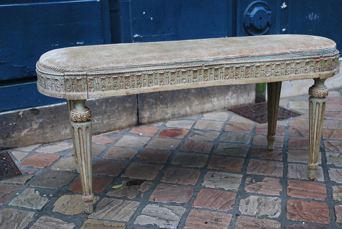 Italian Directoire Style Lacquered Bench