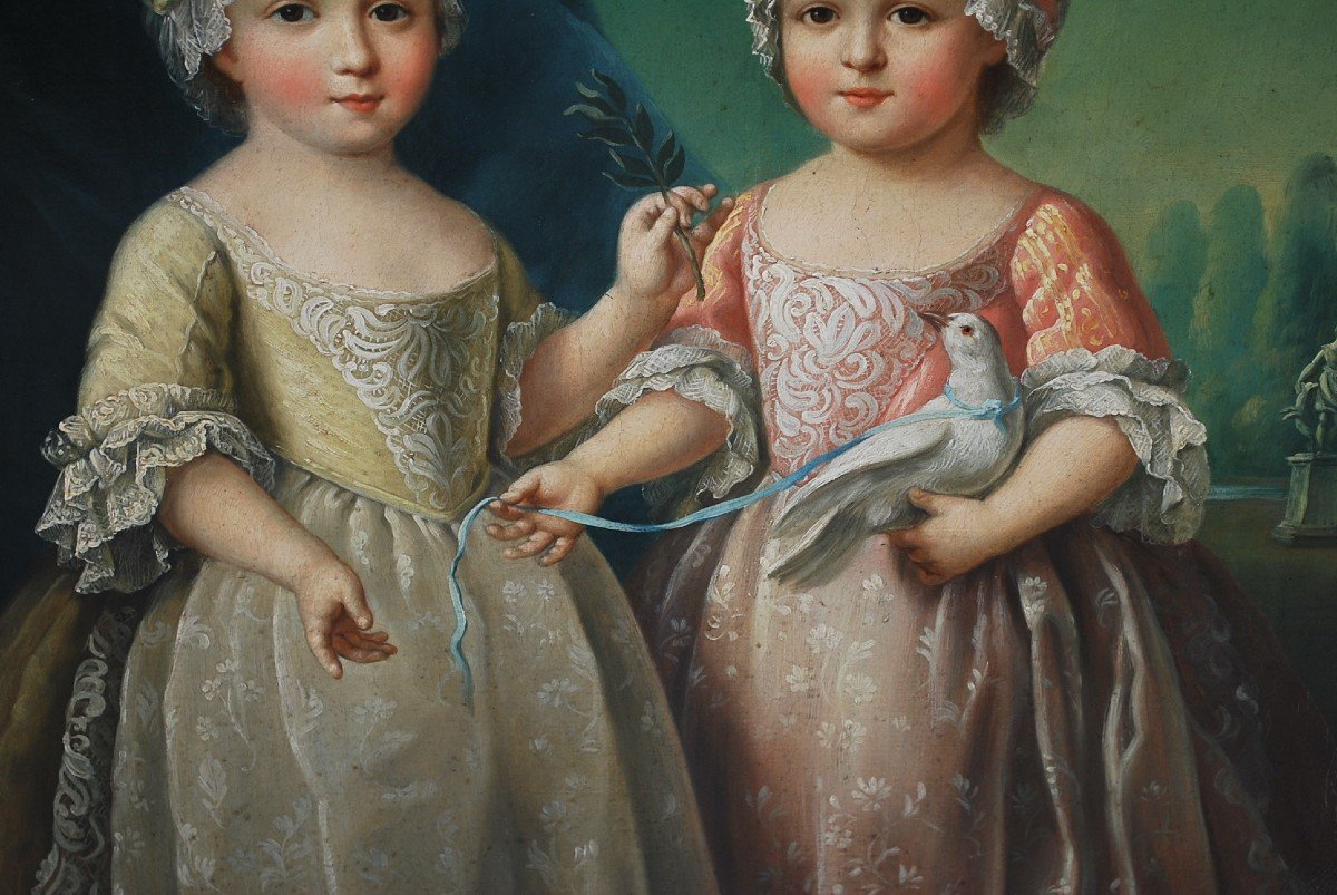 Pair Of Double Portrait Of Children XVIII After Drouais-photo-2