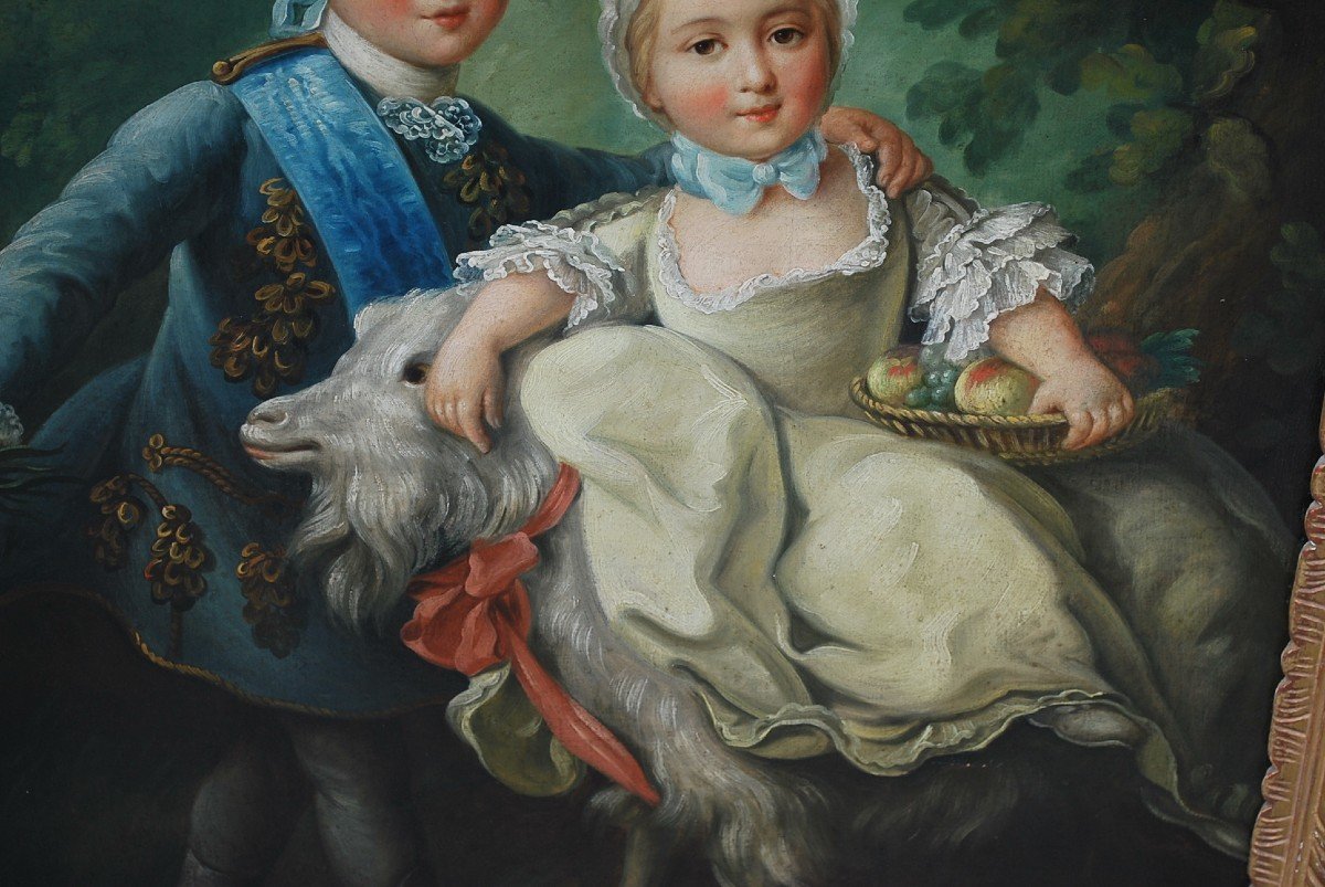 Pair Of Double Portrait Of Children XVIII After Drouais-photo-5