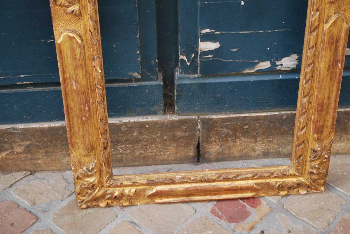 Carved And Gilded Wood Frame From Louis XIV XVII Period-photo-1