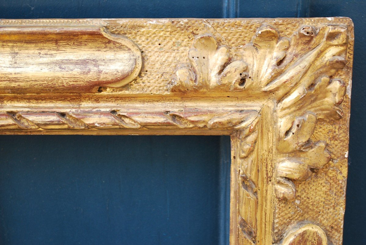 Carved And Gilded Wood Frame From Louis XIV XVII Period-photo-3