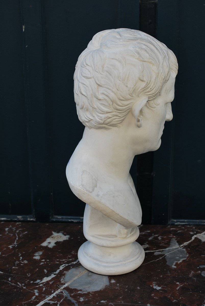 Bust Of Agrippa In Plaster In Antique Taste-photo-4