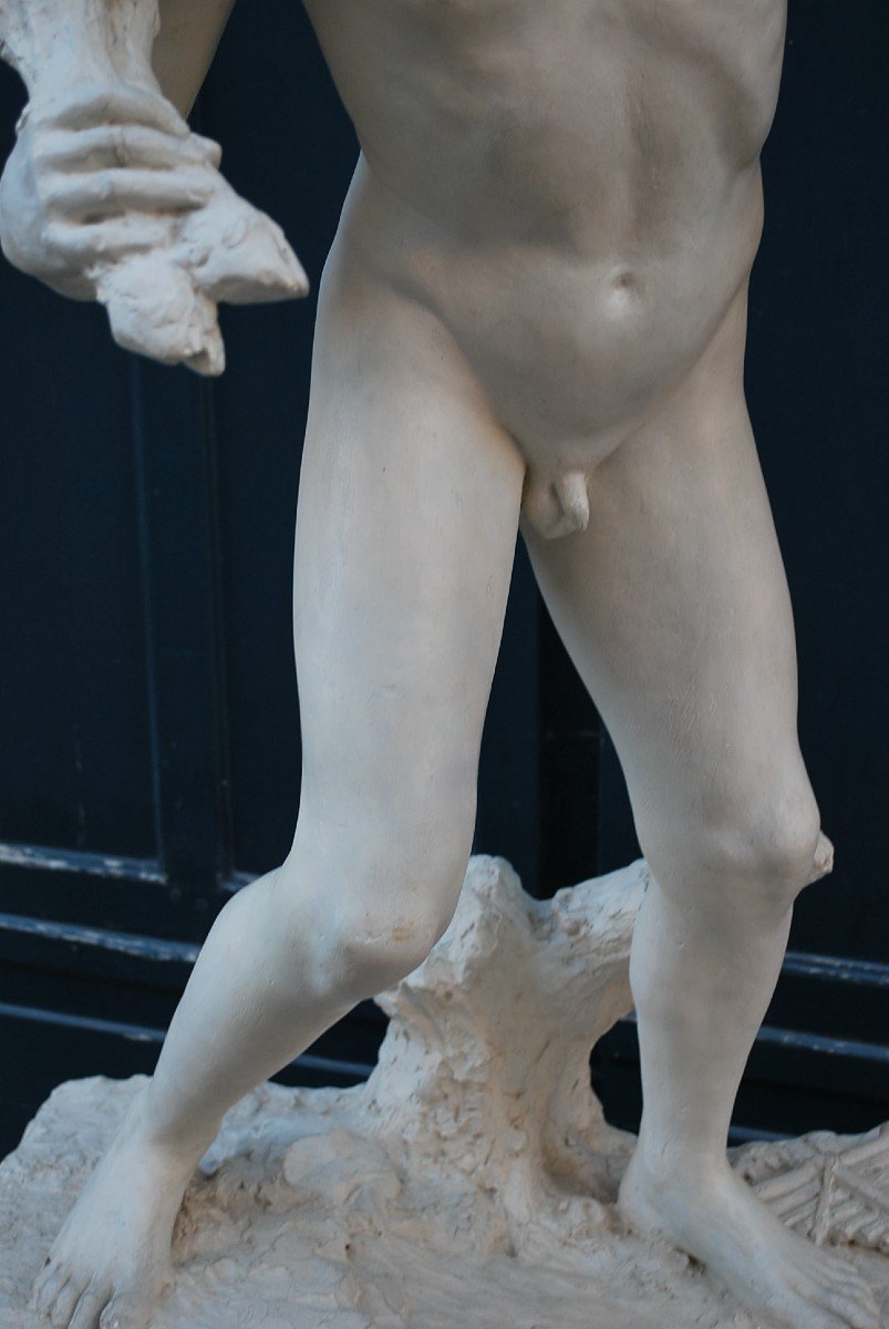 Daphnis, Large Plaster Sculpture By Charles Jean Marie Degeorge XIX-photo-7