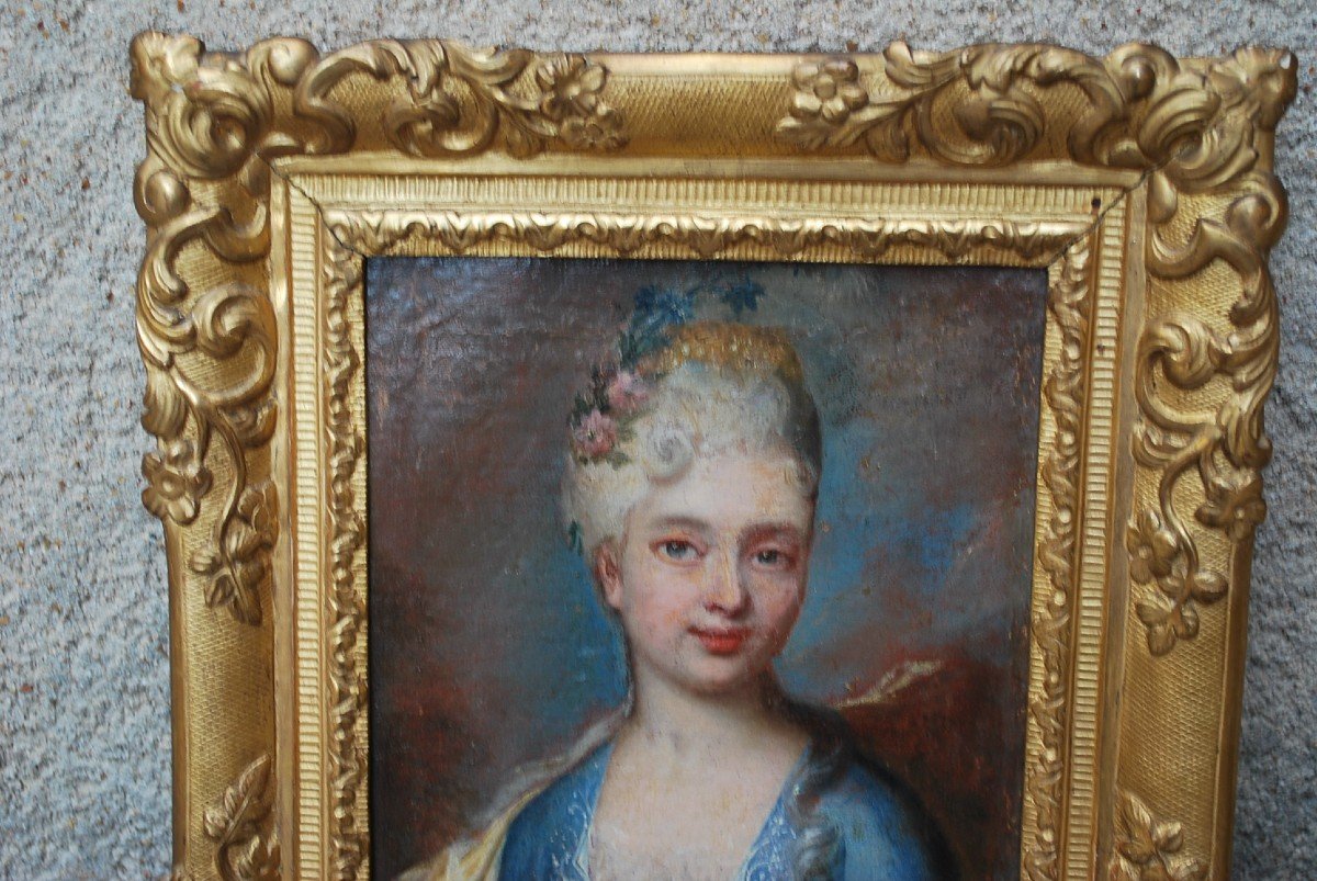 Petit Portrait De Femme Début Du XVIII-photo-2