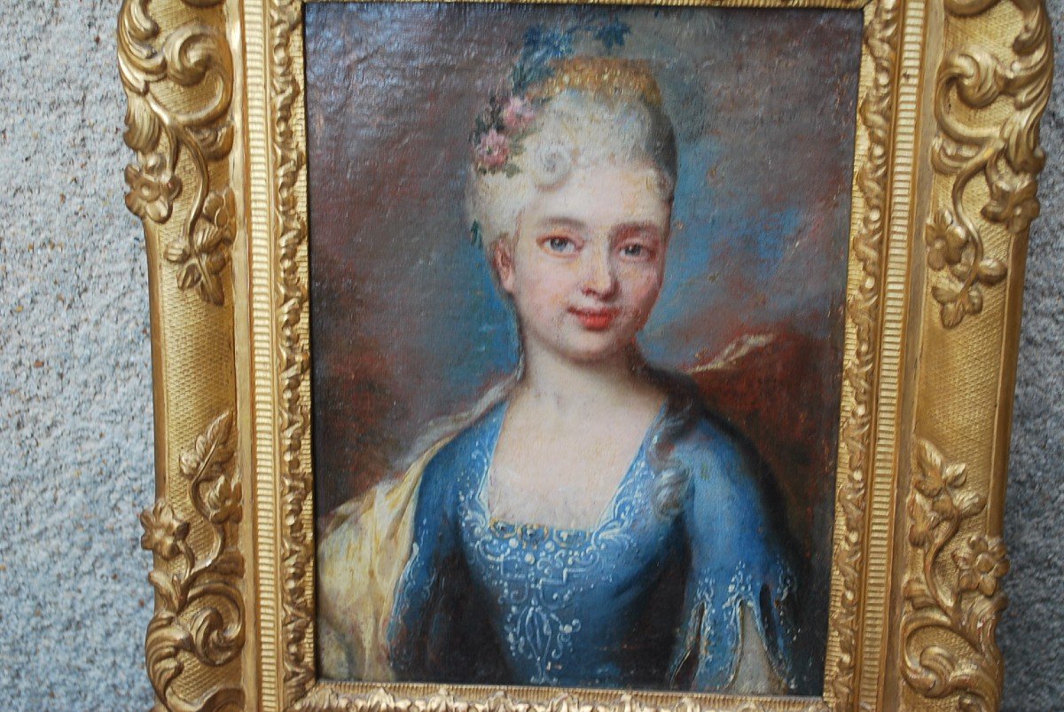 Petit Portrait De Femme Début Du XVIII-photo-3