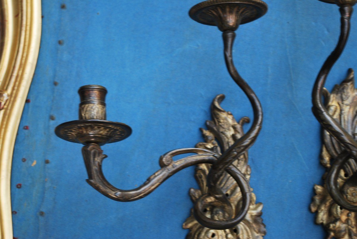 Pair Of Regency Period Sconces From The 18th Century-photo-2