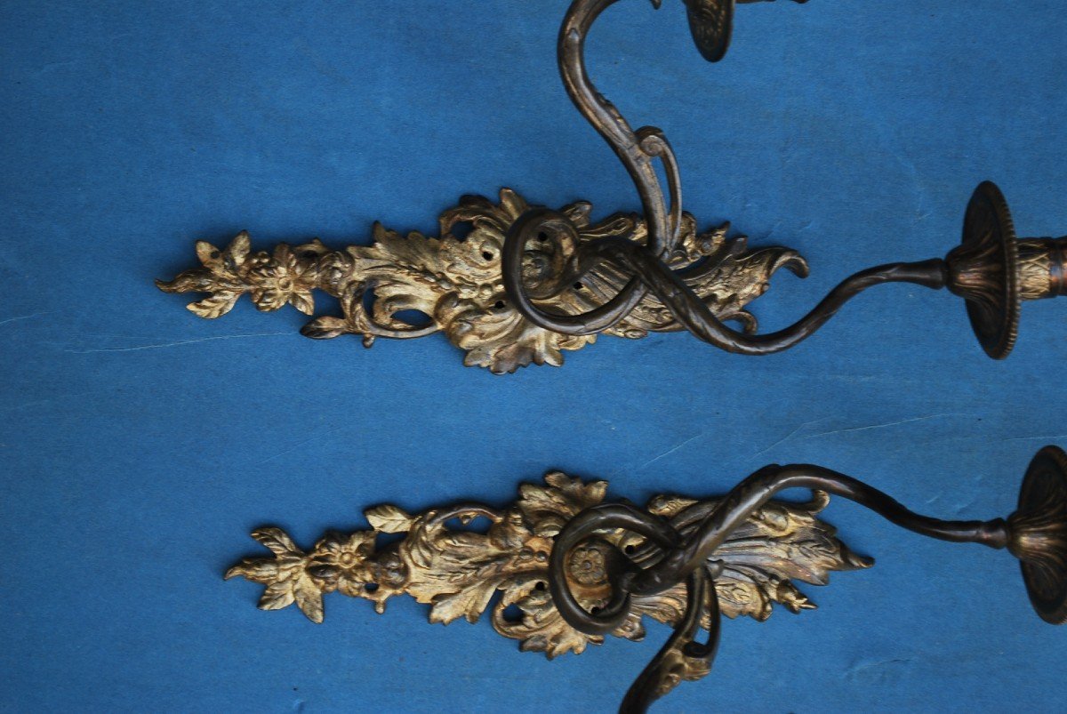 Pair Of Regency Period Sconces From The 18th Century-photo-7