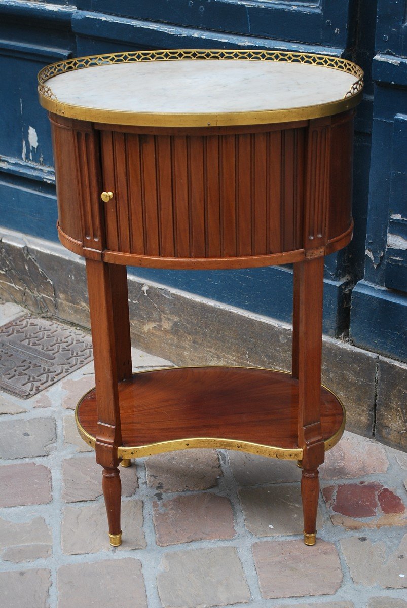 Louis XVI Period Drum Table In Mahogany -photo-3