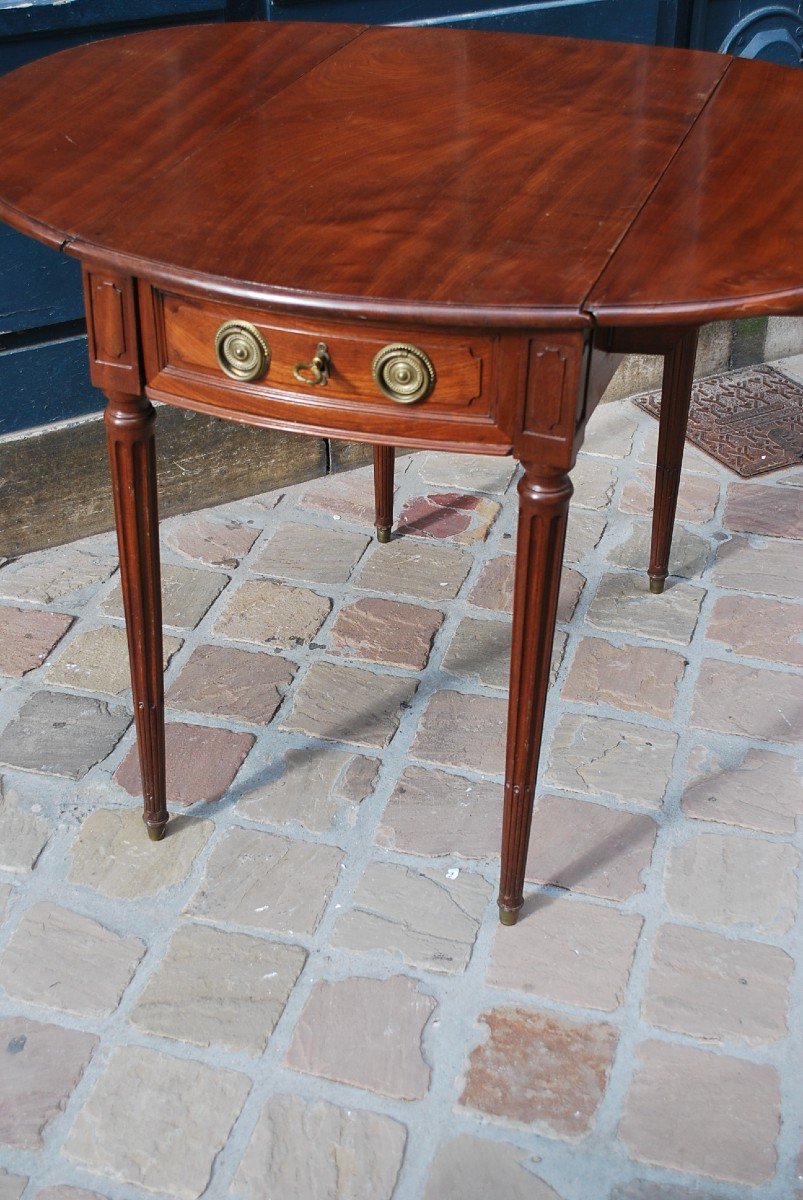 Canabas Mahogany Living Room Table, Louis XVI Period-photo-2