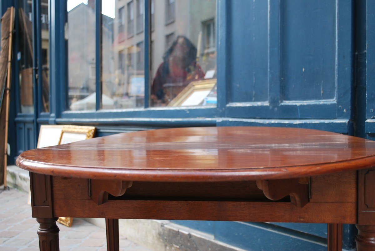 Canabas Mahogany Living Room Table, Louis XVI Period-photo-3