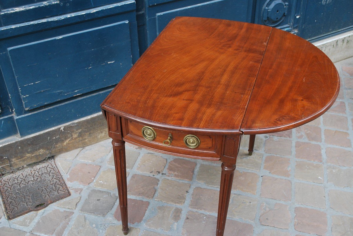 Canabas Mahogany Living Room Table, Louis XVI Period-photo-4