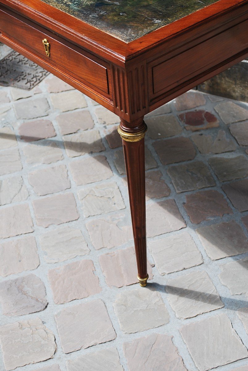 Louis XVI Period Flat Desk In Mahogany -photo-3