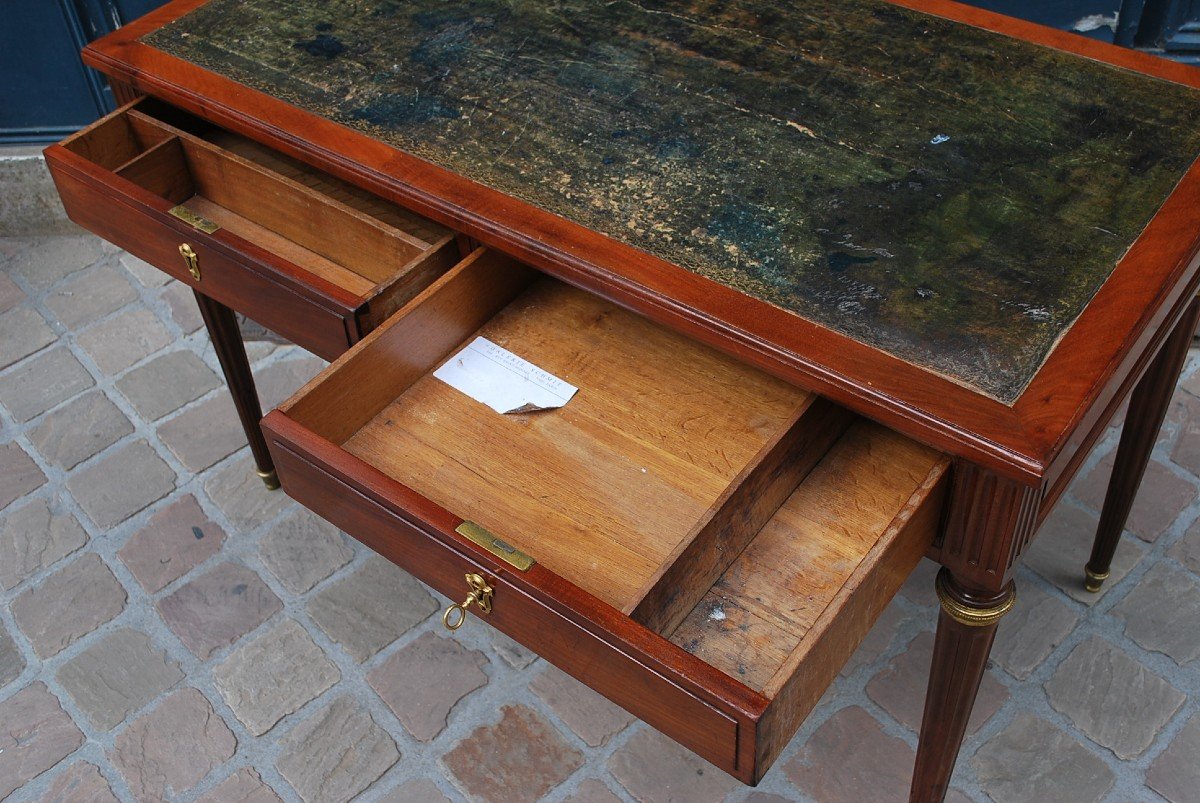 Louis XVI Period Flat Desk In Mahogany -photo-6