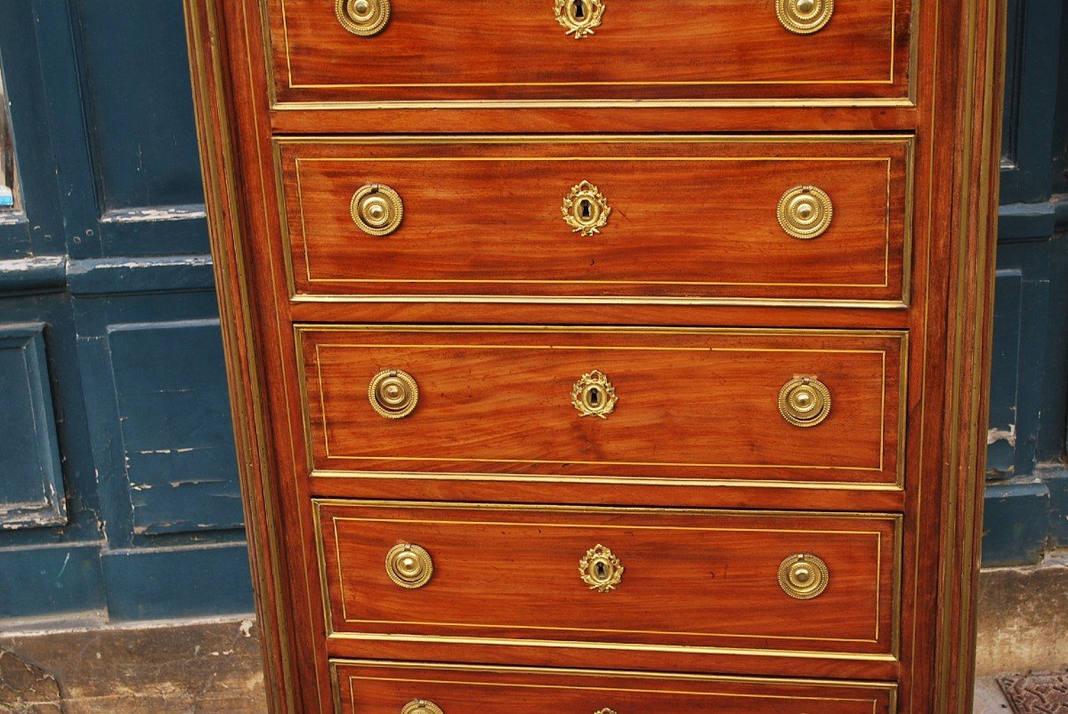 Mahogany Weekly Planner Late 18th Century Directoire Period -photo-4