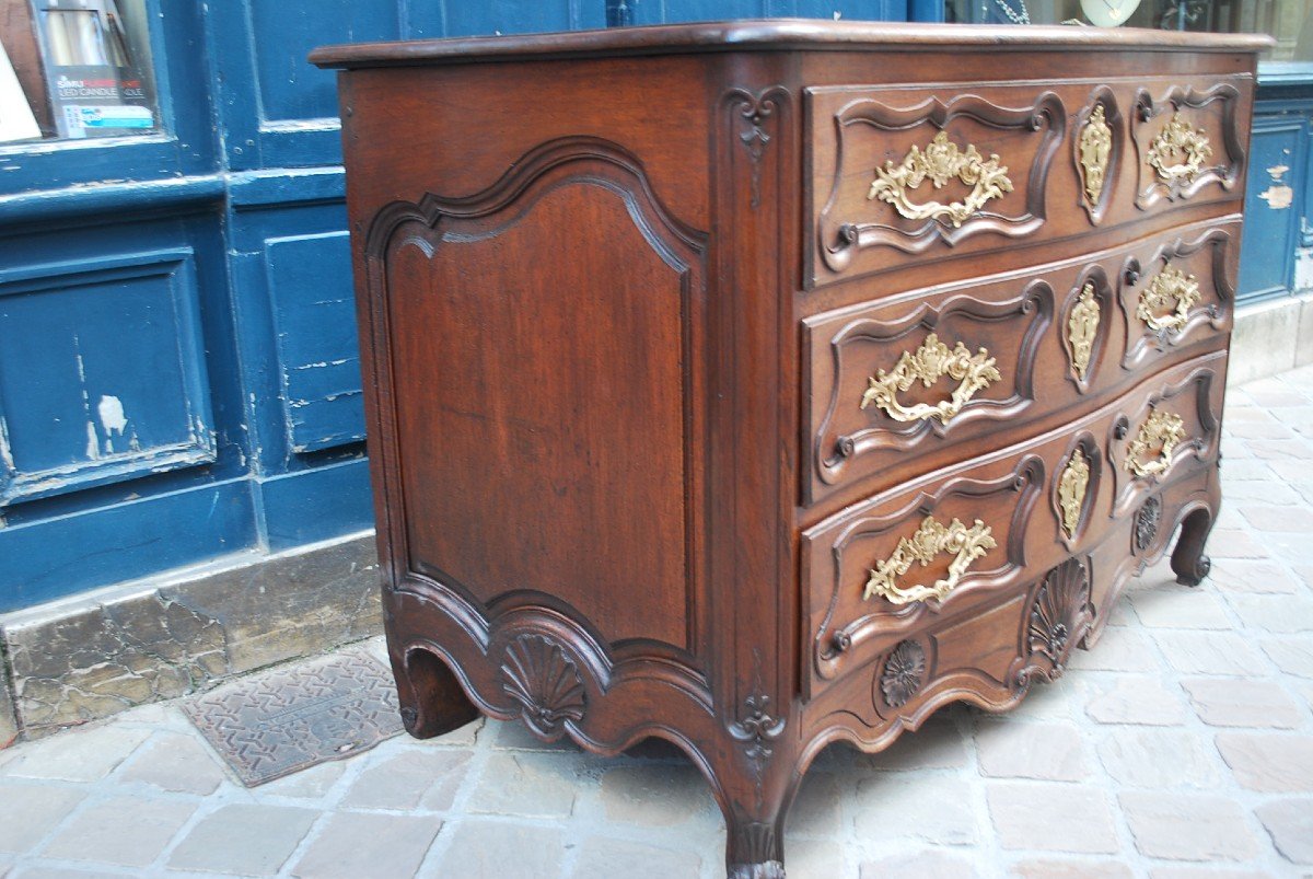 Louis XV Period Walnut Commode  -photo-2