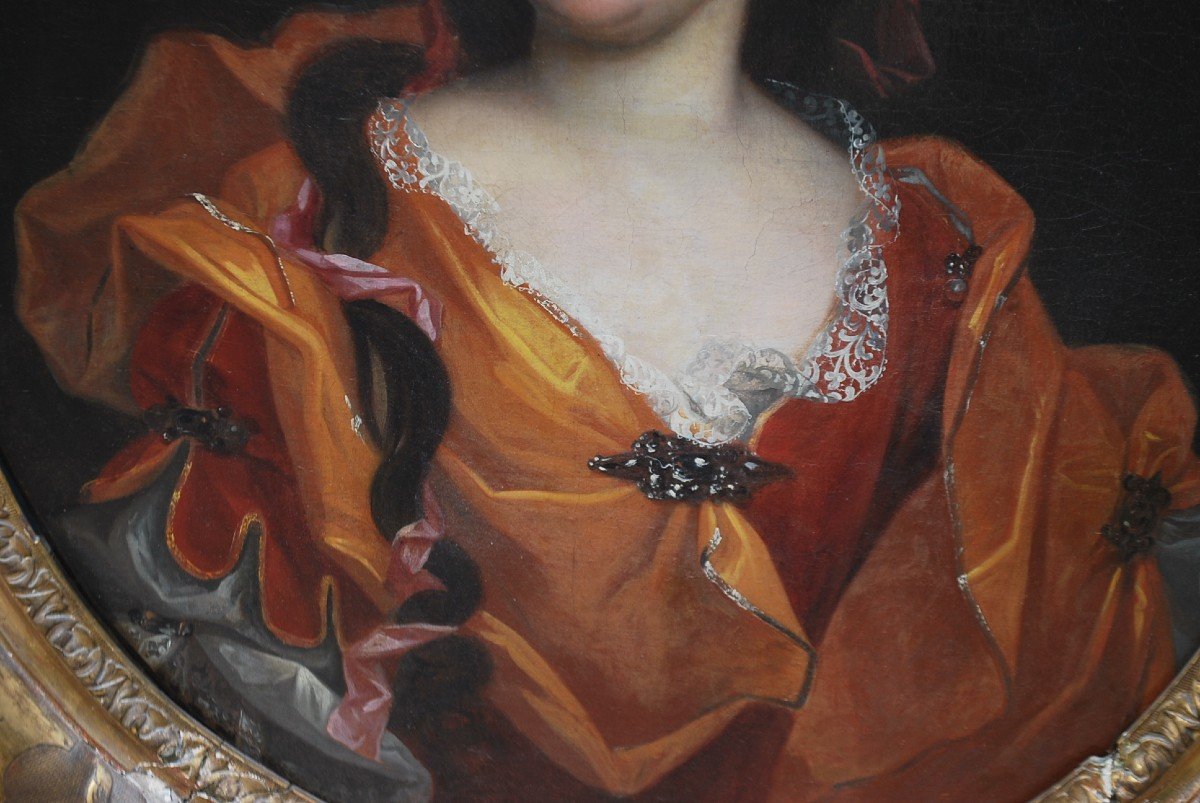 Hyacinthe Rigaud Entourage Of, Portrait Of Geneviève De Damas XVIII-photo-3