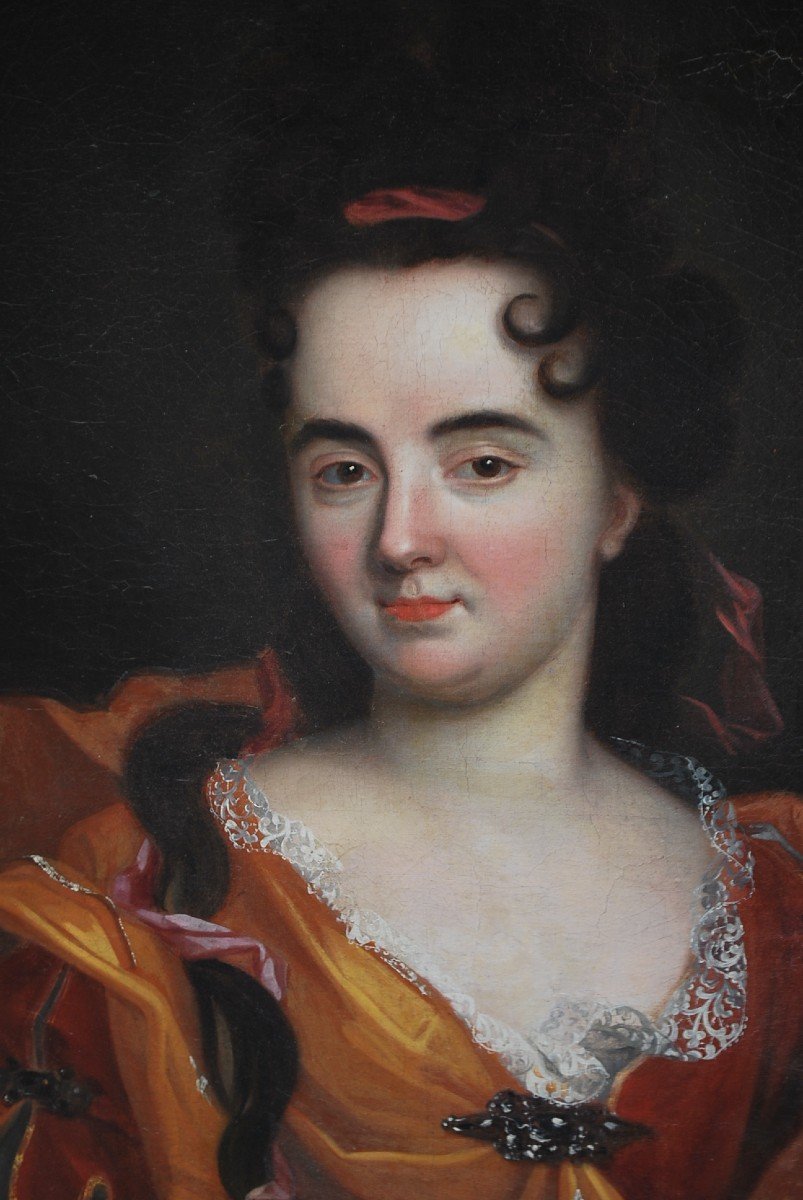 Hyacinthe Rigaud Entourage Of, Portrait Of Geneviève De Damas XVIII-photo-2