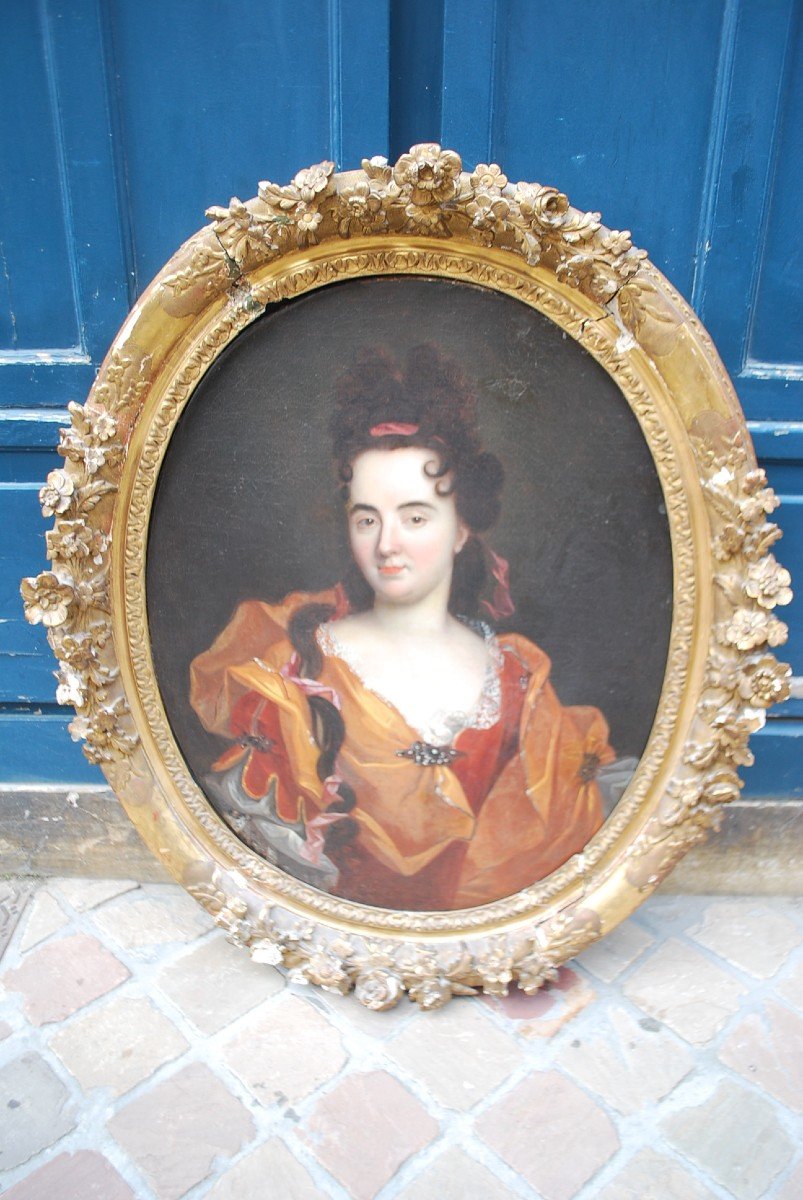 Hyacinthe Rigaud Entourage Of, Portrait Of Geneviève De Damas XVIII-photo-4