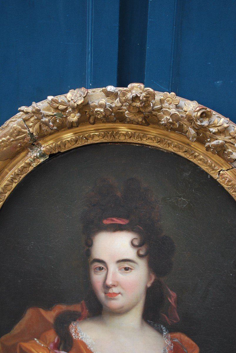 Hyacinthe  Rigaud Entourage De , Portrait De Geneviève De Damas   XVIII-photo-8