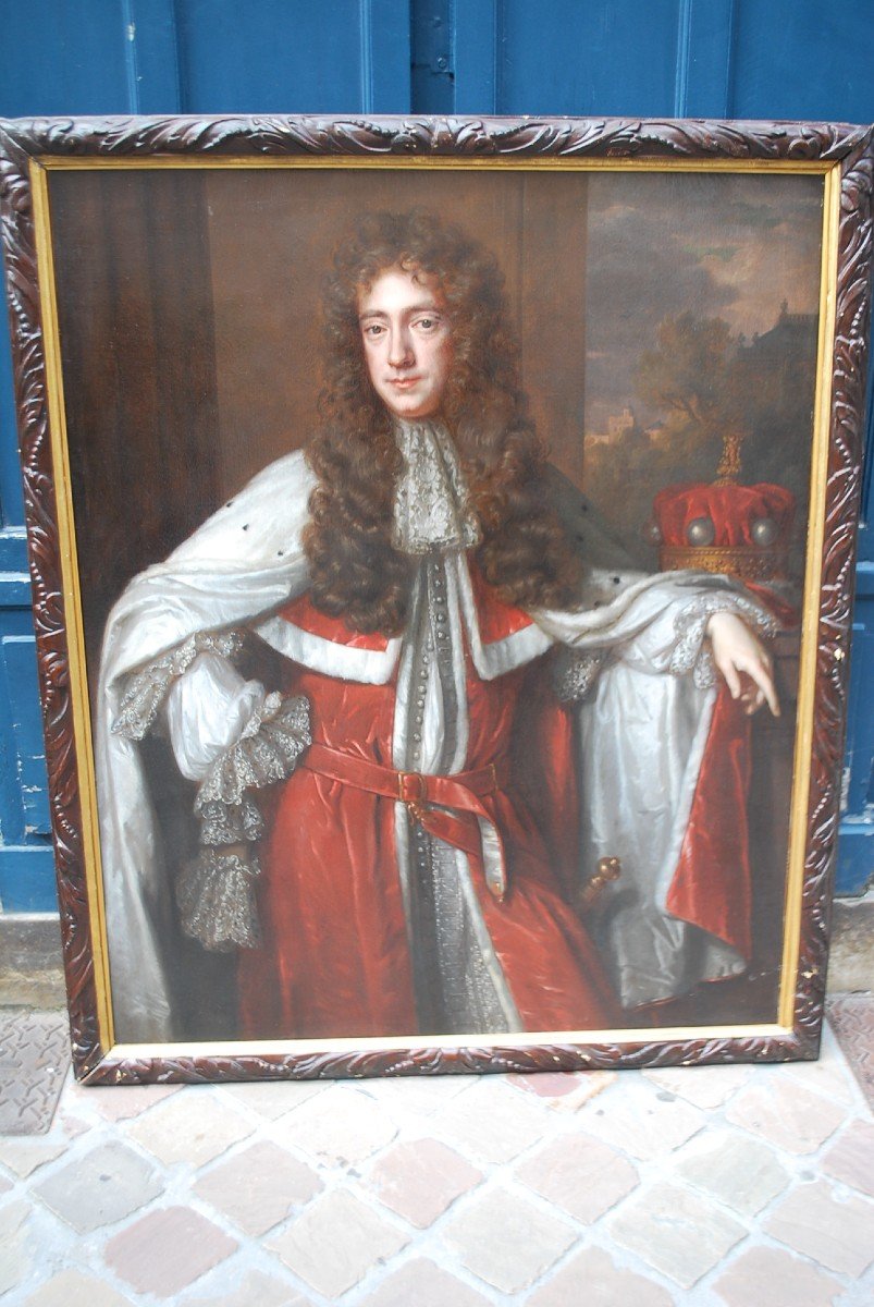 Follower Of Pieter Lely, Portrait Of An English Baron XVIII-photo-2