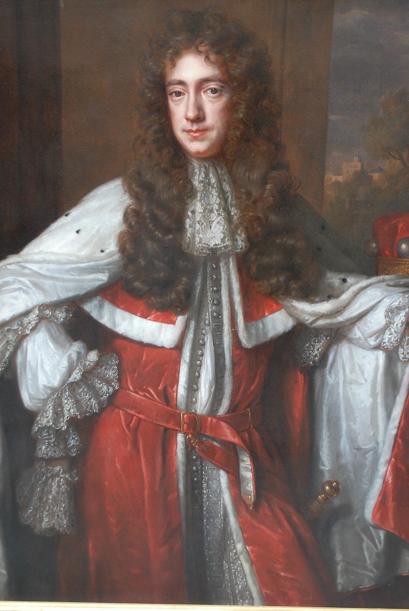 Follower Of Pieter Lely, Portrait Of An English Baron XVIII-photo-3