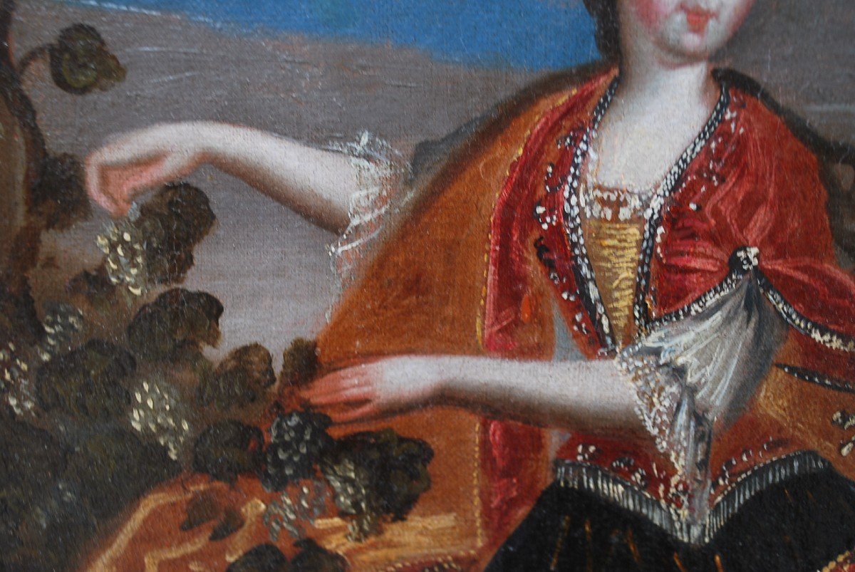 Portrait Of Anne Victoire De Bourbon Oil Late XVII-photo-2