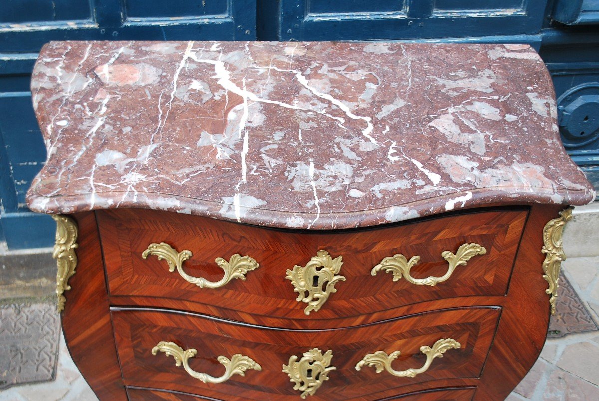 Louis XV Period Commode Stamped By Hansen   -photo-2