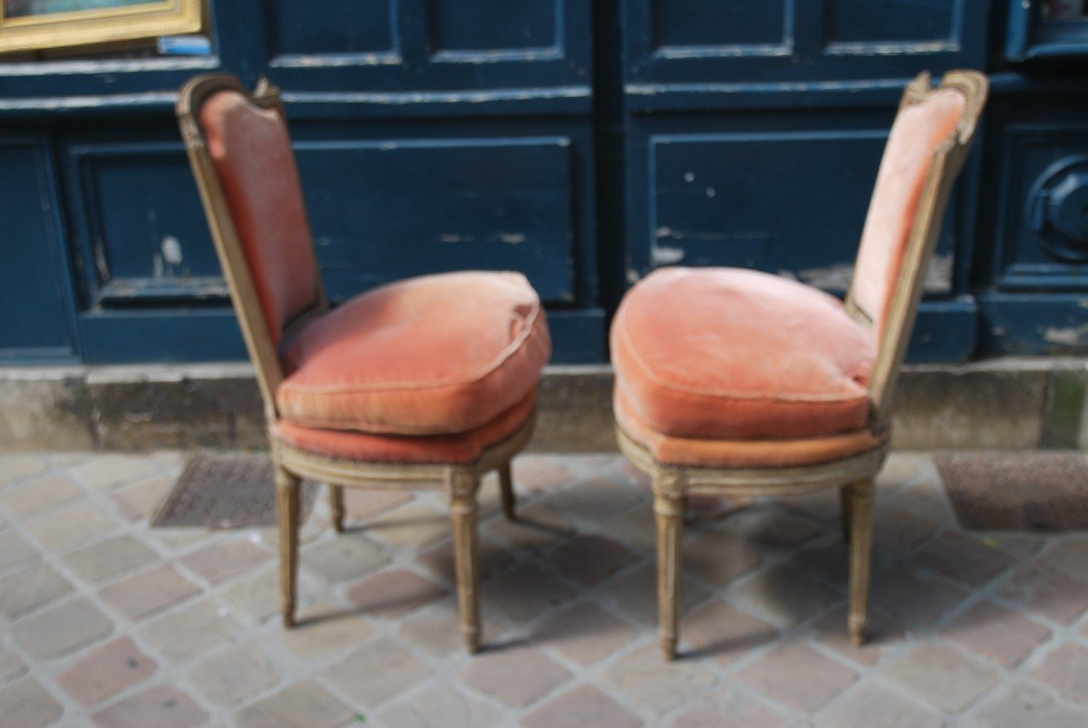 Pair Of Louis XVI Period Living Room Chairs Stamped By Sené -photo-4