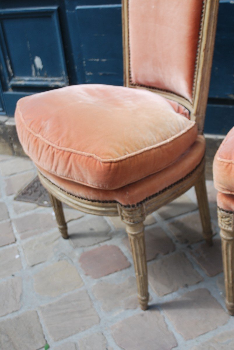 Pair Of Louis XVI Period Living Room Chairs Stamped By Sené -photo-6