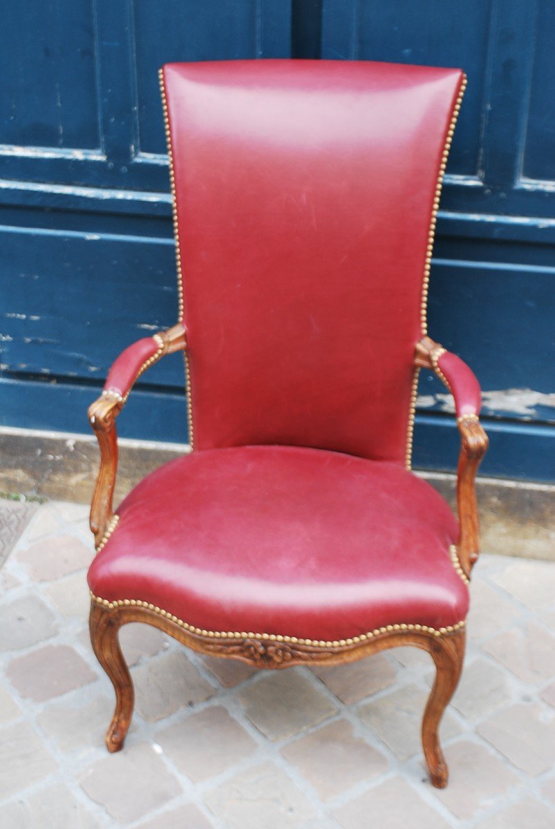 Rare Fauteuil De Nourrice  D époque Louis XV Du XVIII-photo-7