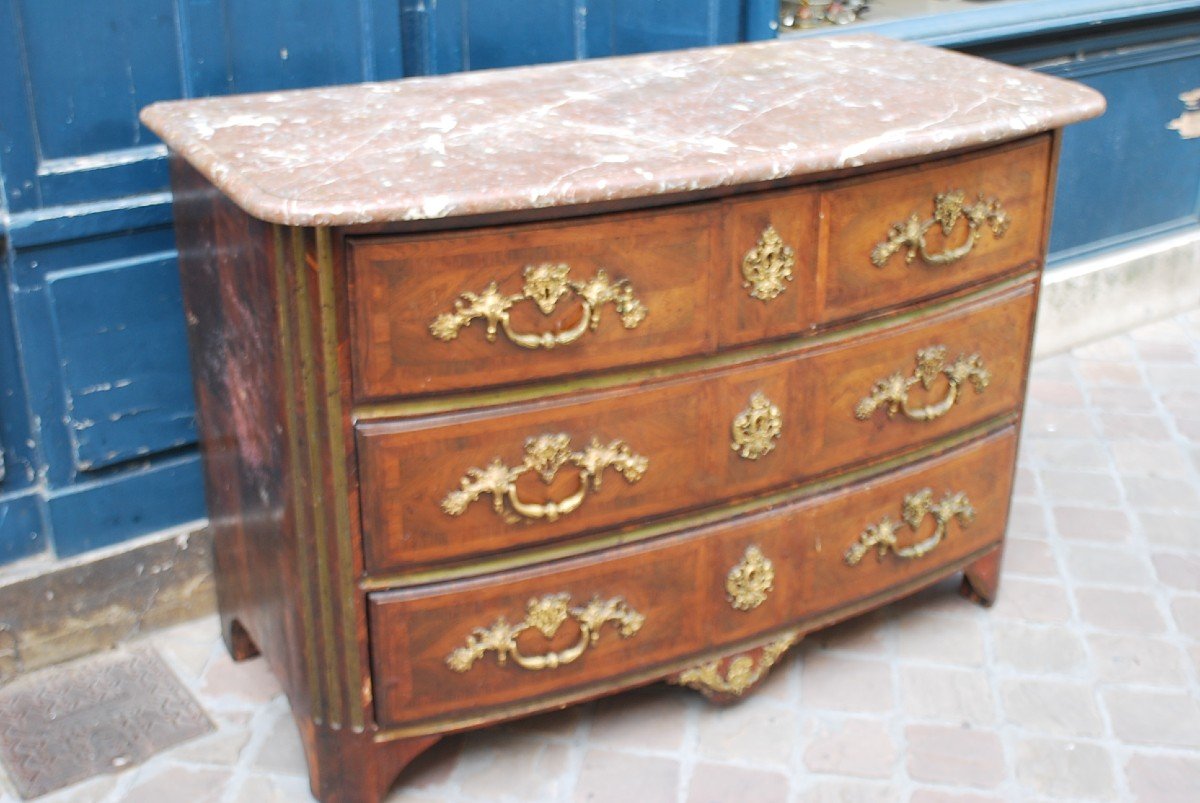 Commode D époque  Louis XIV  à Cannelures Début XVIII-photo-1