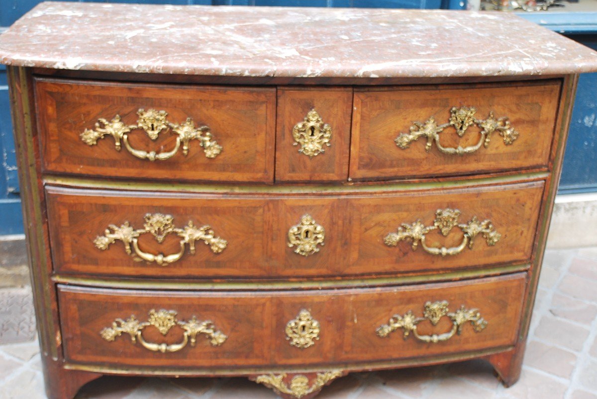 Commode D époque  Louis XIV  à Cannelures Début XVIII-photo-2