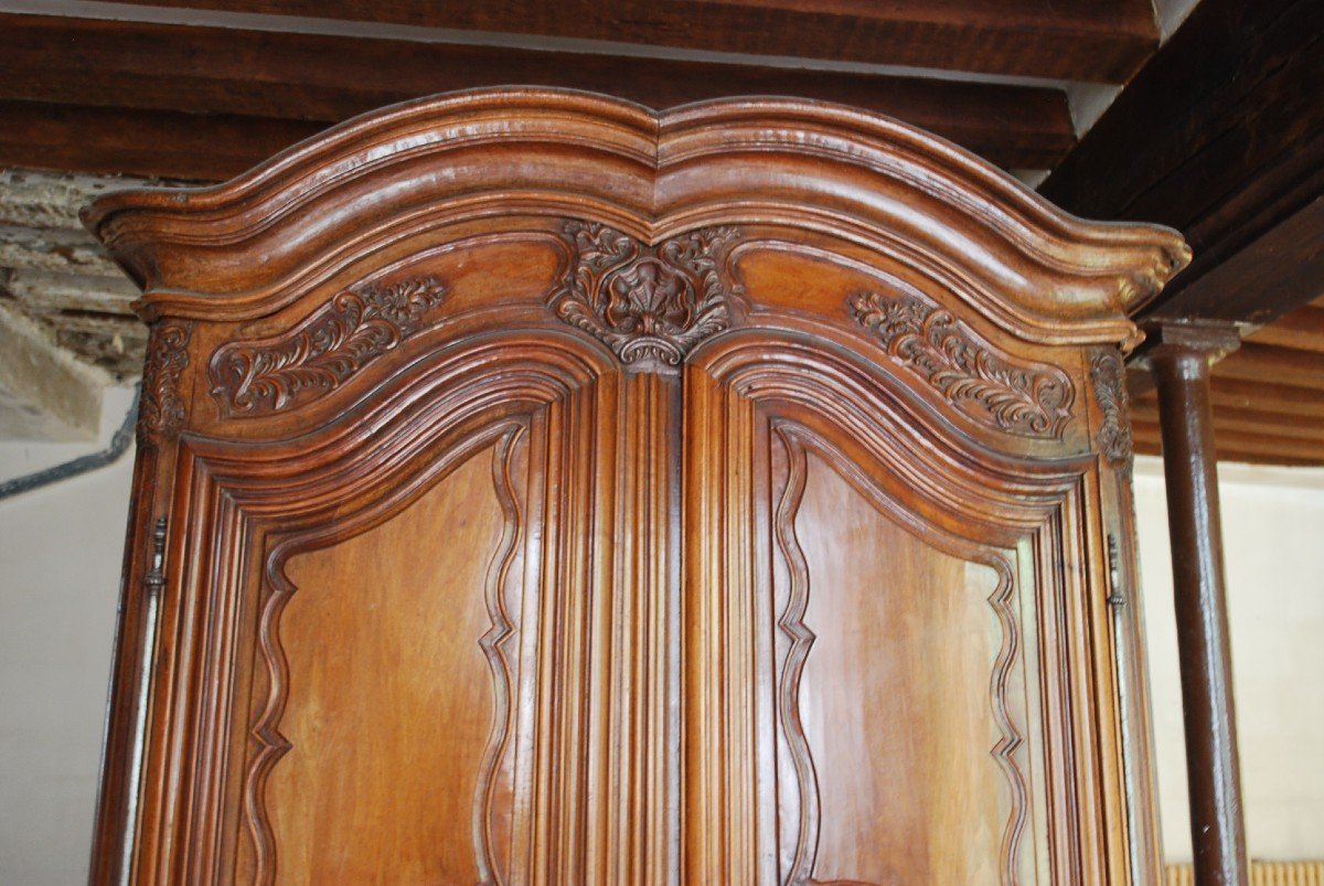 Belle Et Importante Armoire En Noyer Provence XVIII-photo-1