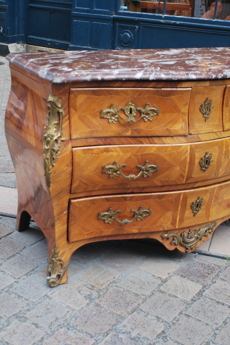 Commode Tombeau  D époque Louis XV Estampillée De Dufour-photo-3