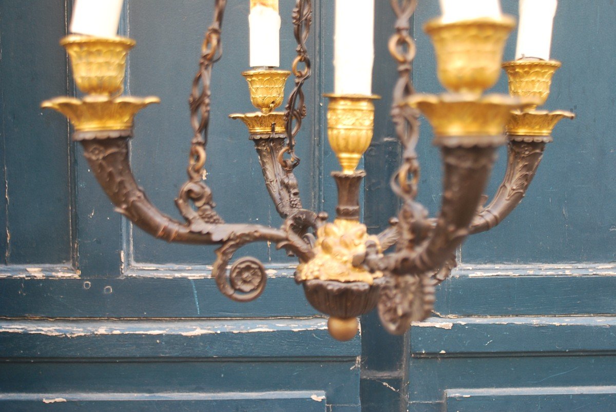 Charming Small Chandelier From The Restoration Period-photo-4