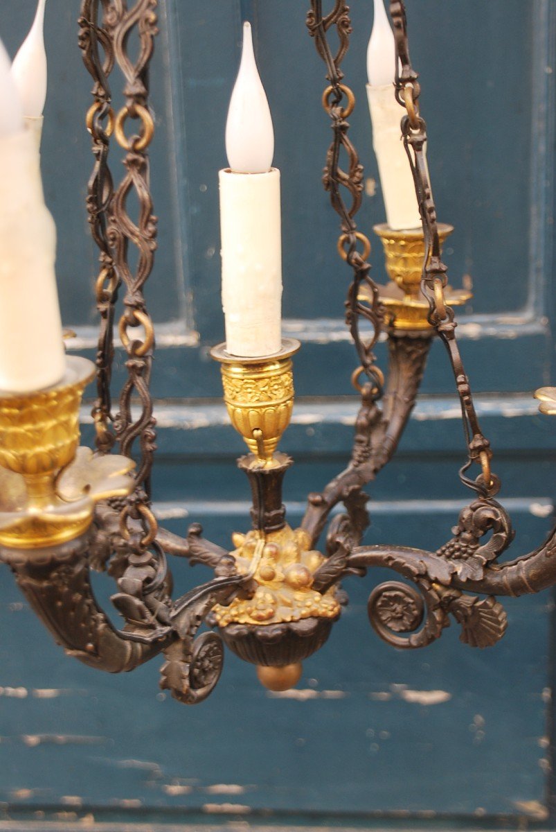 Charming Small Chandelier From The Restoration Period-photo-4