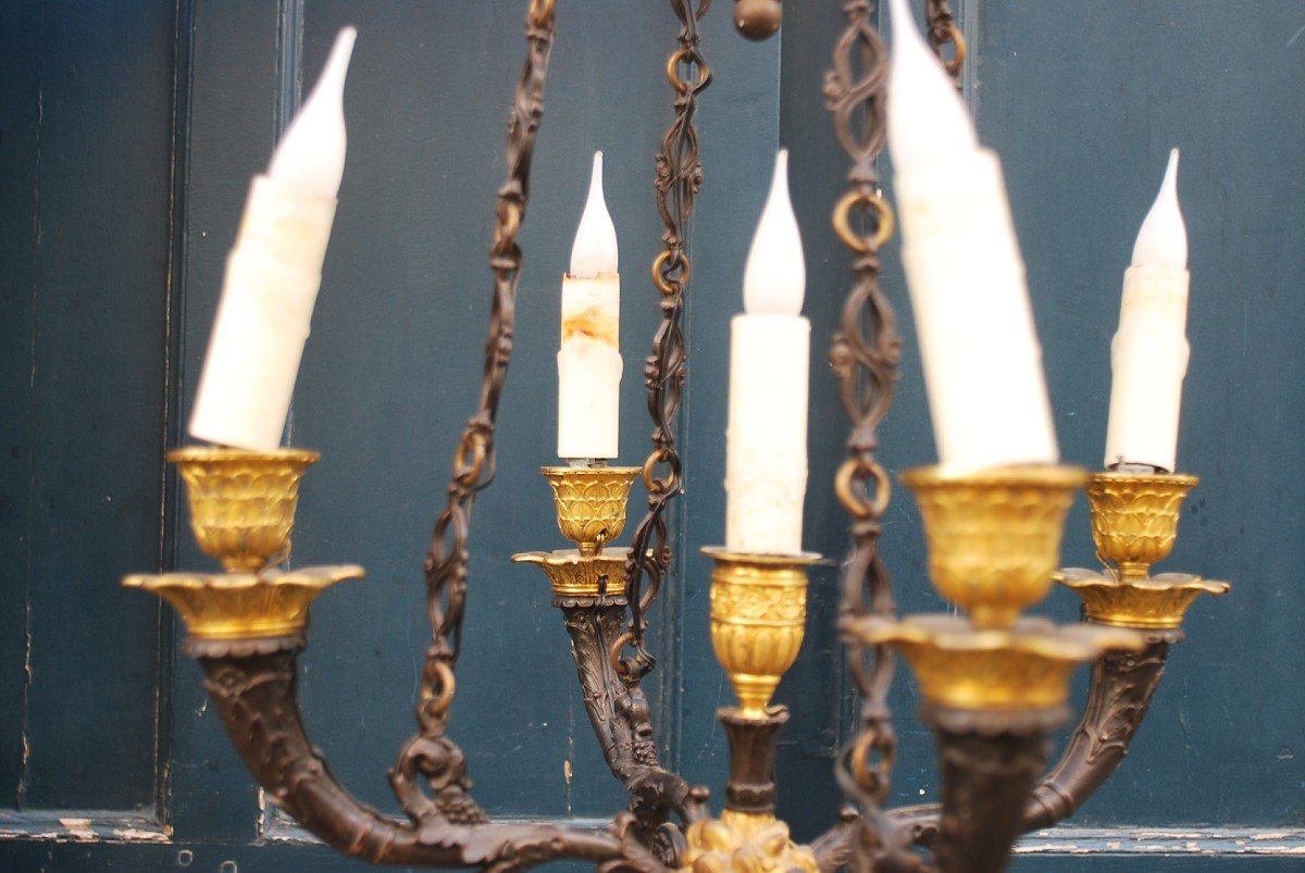 Charming Small Chandelier From The Restoration Period-photo-7