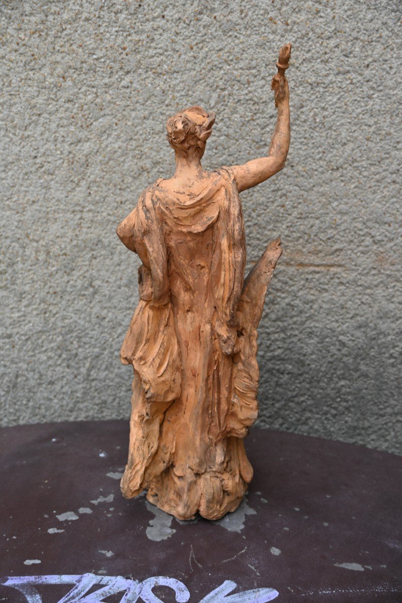 Original Terracotta Sculpture Allegory Of Imperial France Carpeaux-photo-6