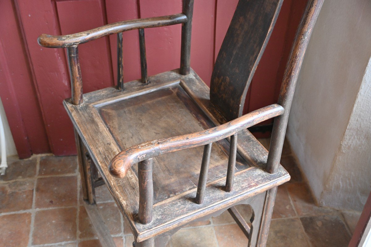 Fauteuil De Dignitaire Chine Fin XIX-photo-2