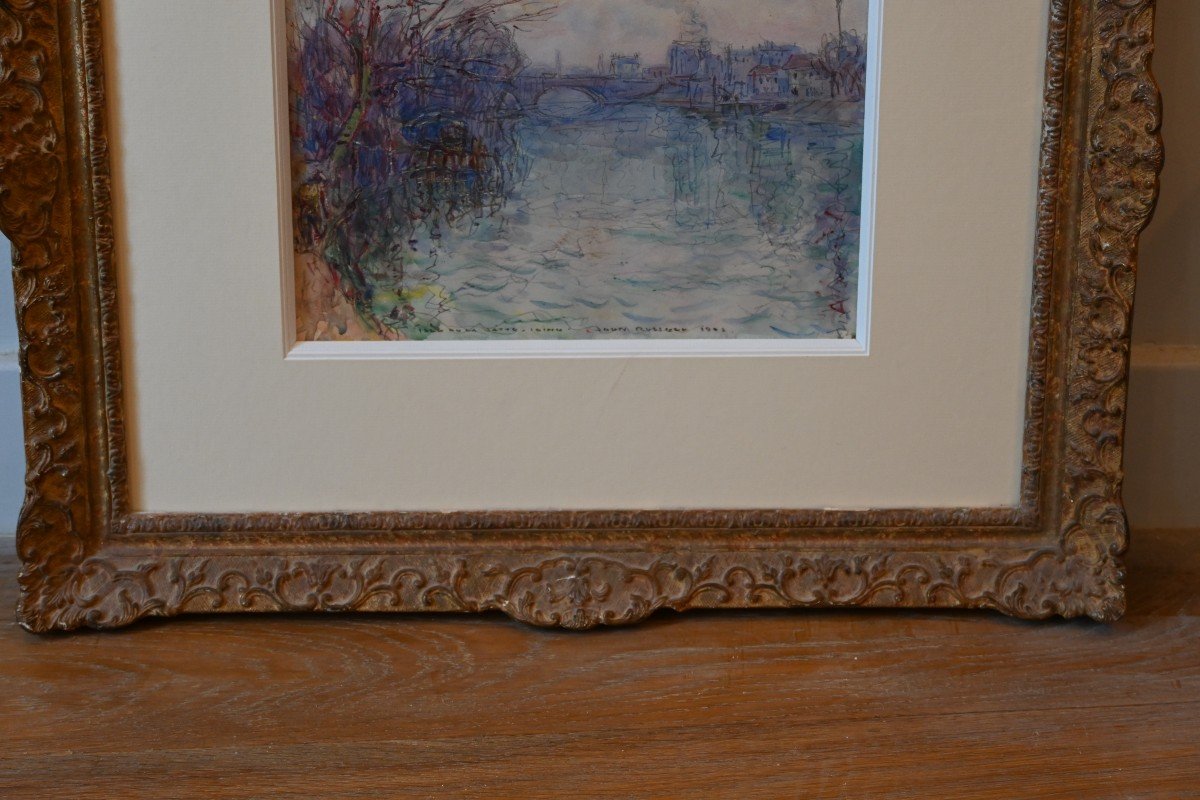 John Peter Russel Watercolor Of The Island Of La Jatte  -photo-3