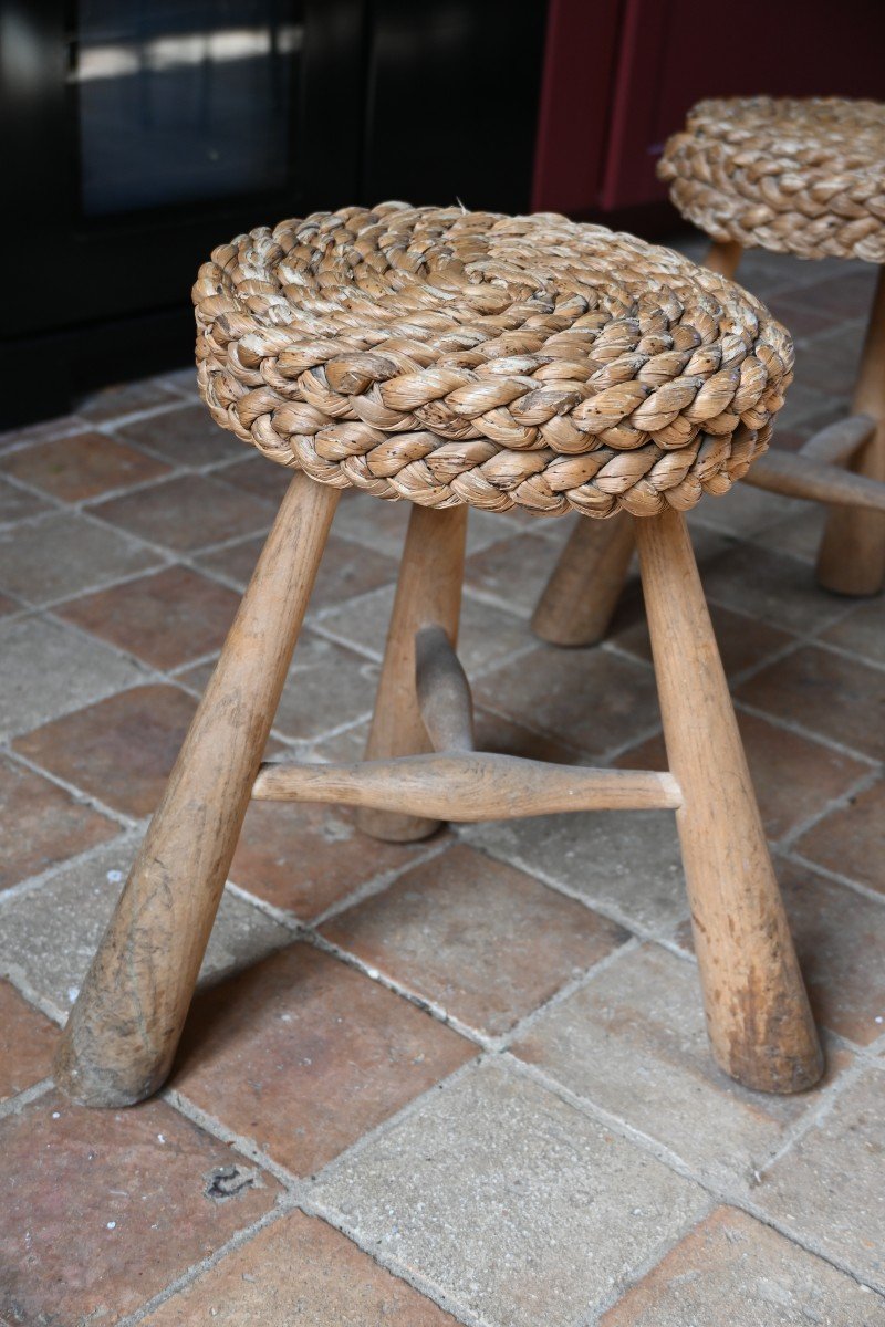 Pair Of Stools By Audoux Minet-photo-1