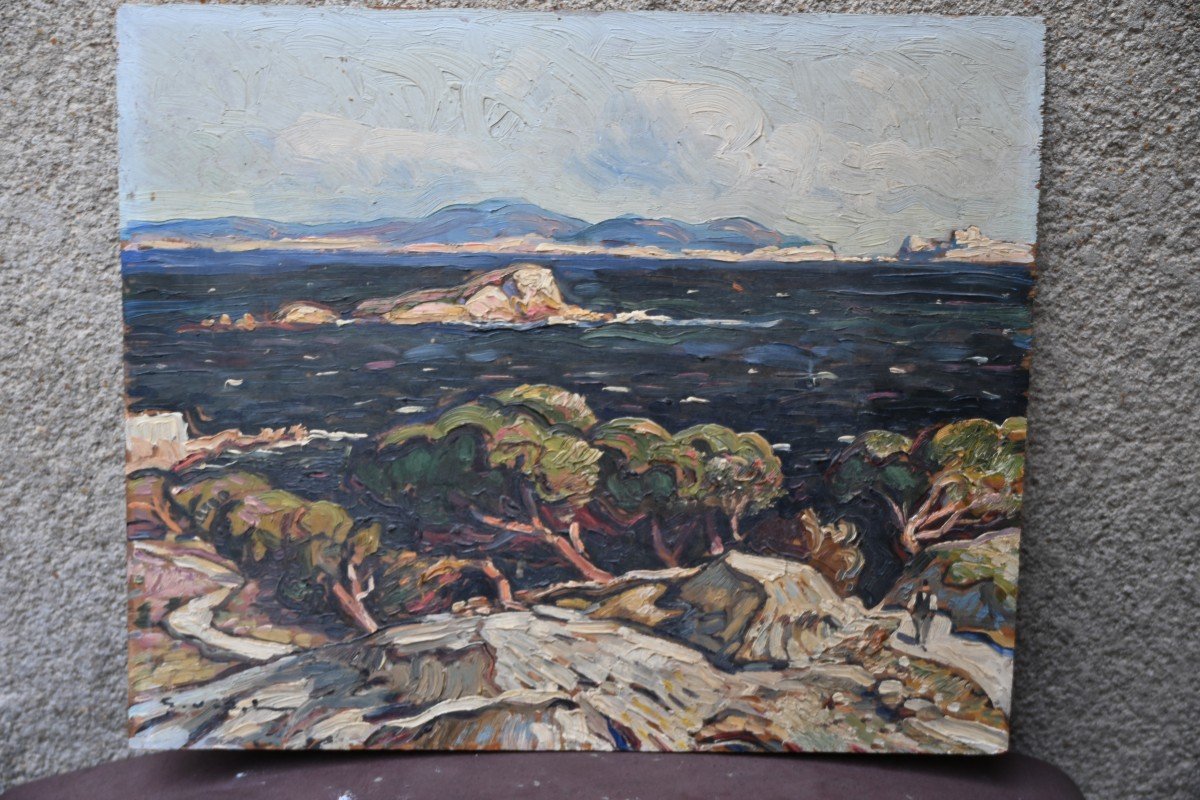 Gien Peninsula, Oil By Vidal-photo-2