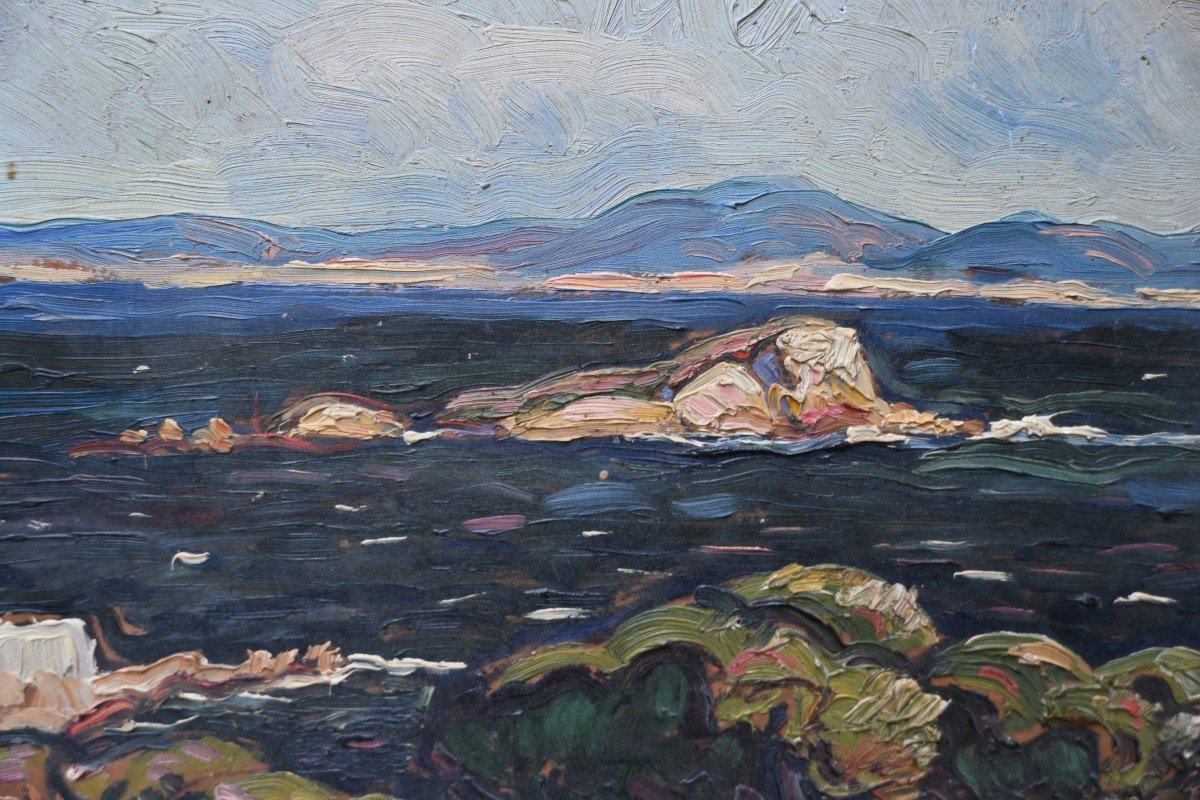 Gien Peninsula, Oil By Vidal-photo-6