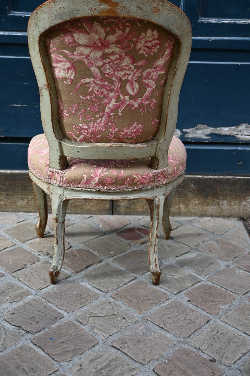 Chaise Chauffeuse D Epoque Louis XV  Estampillée De Carpentier-photo-2