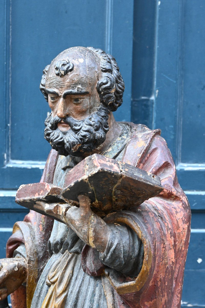 Beautiful Sculpture Of Saint Peter From The Early 18th Century-photo-2