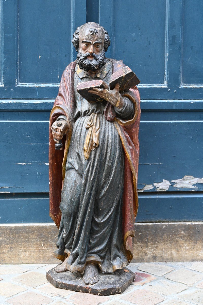 Beautiful Sculpture Of Saint Peter From The Early 18th Century-photo-4