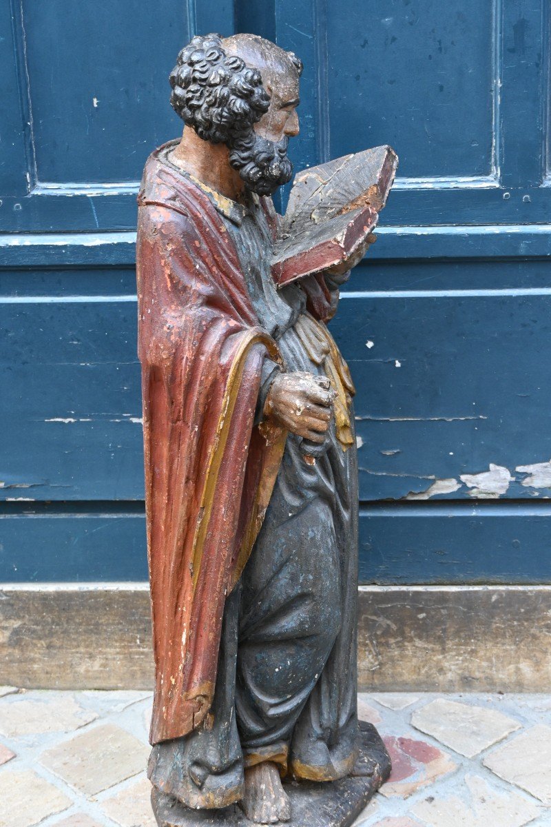 Beautiful Sculpture Of Saint Peter From The Early 18th Century-photo-6